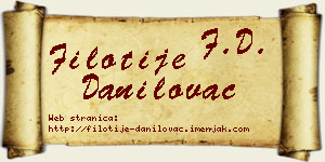 Filotije Danilovac vizit kartica